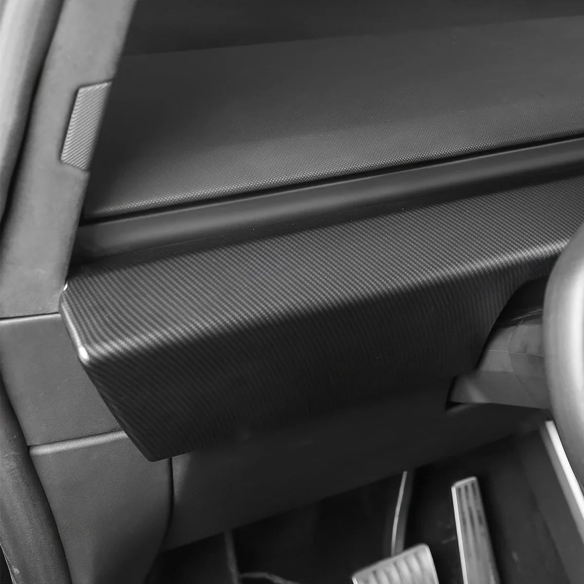 Real Carbon Fiber Dashboard Trim Cover for Tesla Cybertruck 2024+ | Dash Panel Protection Overlay (2-Piece Set)