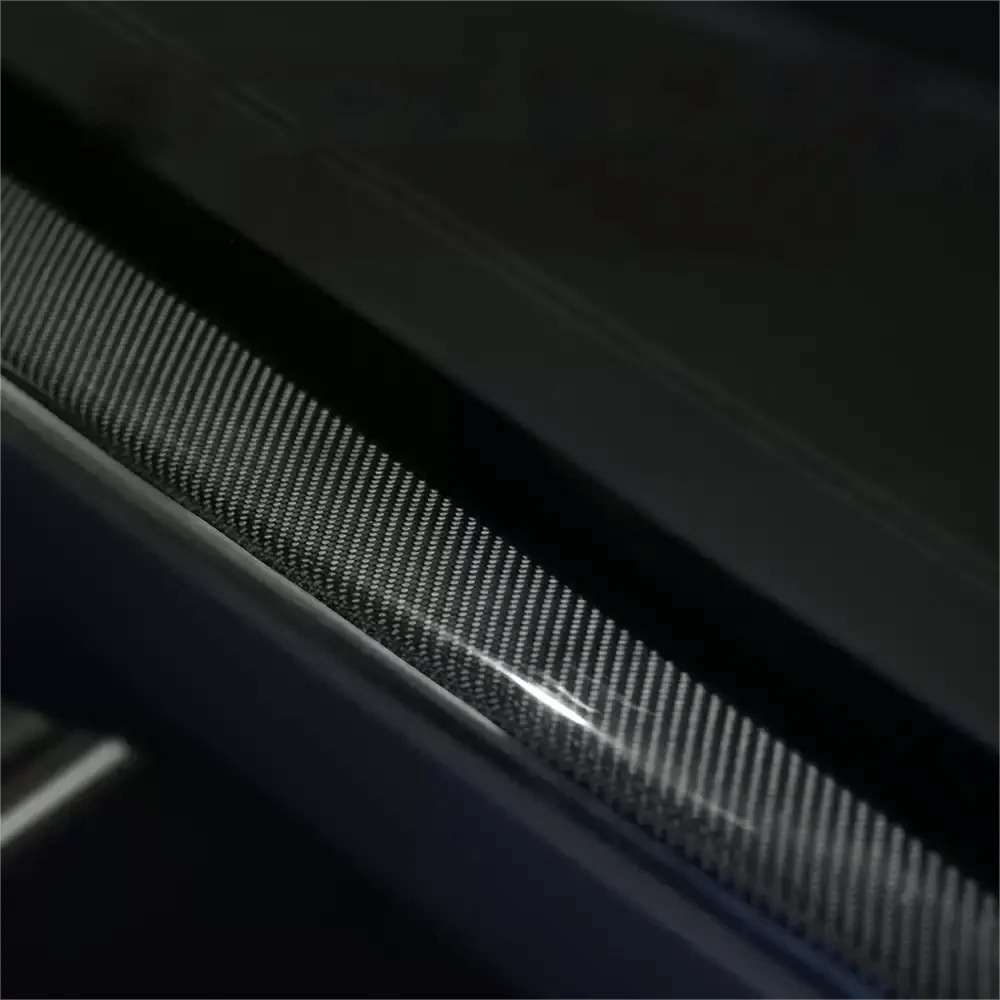 Dashboard Panel Dry Carbon Fiber Overlay for Tesla Model S Model 3 Model Y Model X 2021+ – Real Molded Carbon Fiber Interior Upgrade