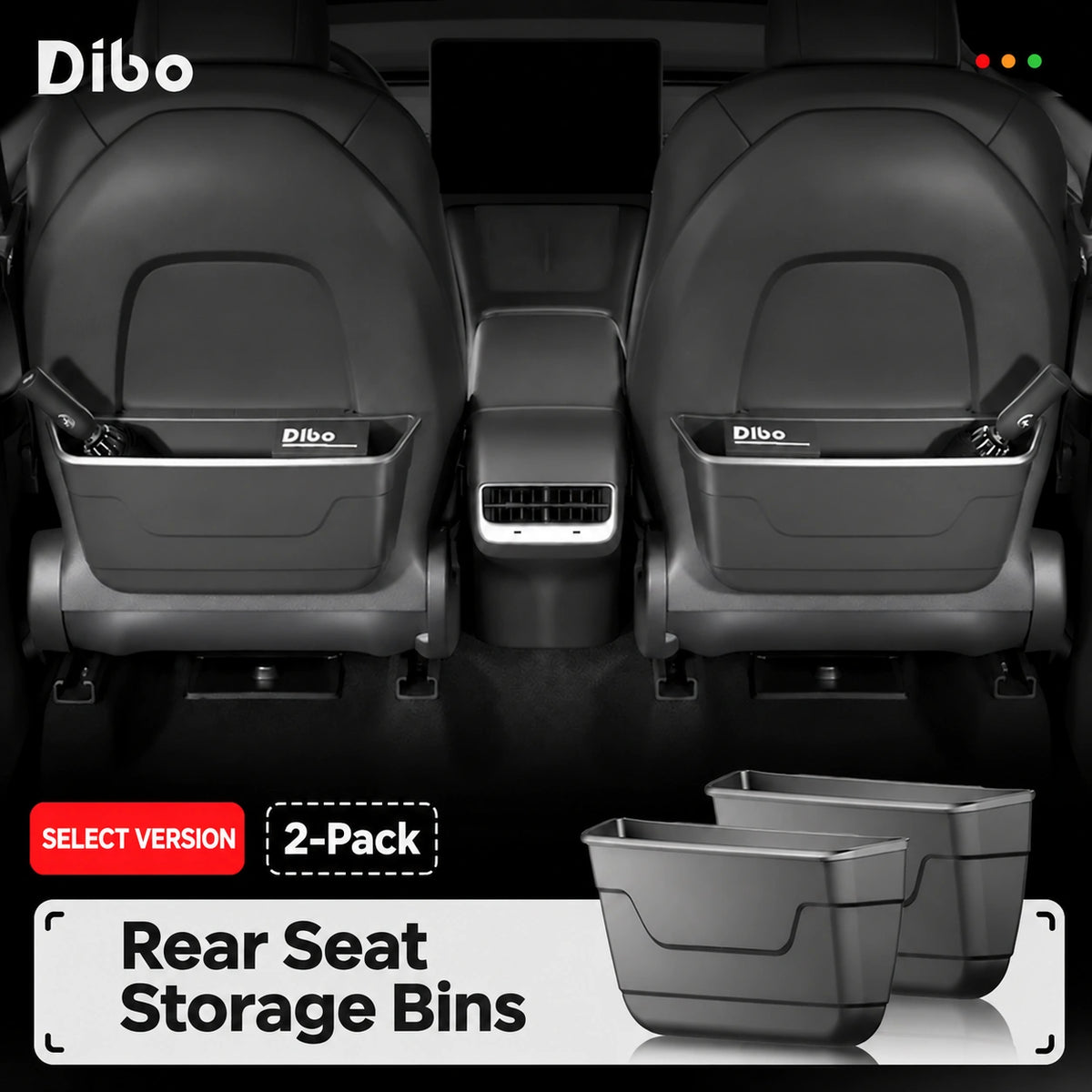 Dibo Tesla rear-seat storage two-bin set - select vehicle version