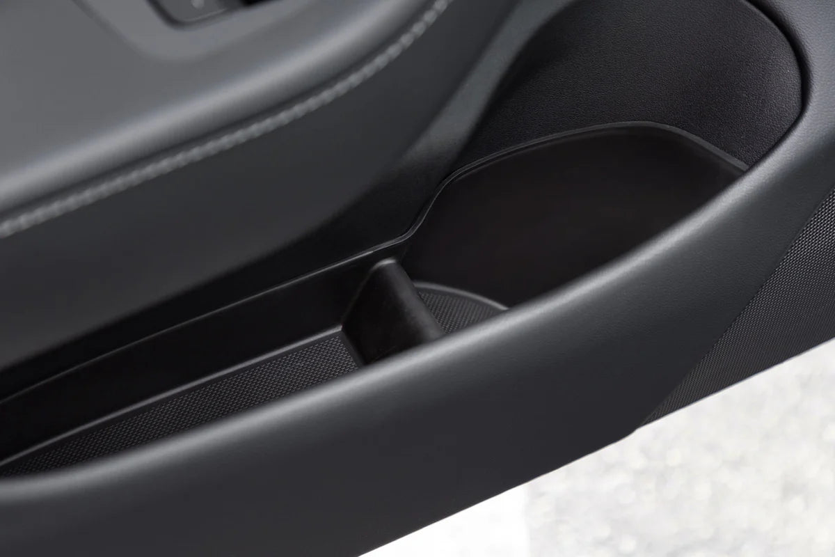 Tesla Model 3 Door Storage Protection Inserts – Front & Rear Pocket Liners, Black Thermoplastic Rubber