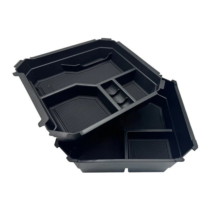 Double-Layer Center Console Storage Tray for Tesla Cybertruck (2024+), Custom-Fit Organizer Insert with Non-Slip Surface