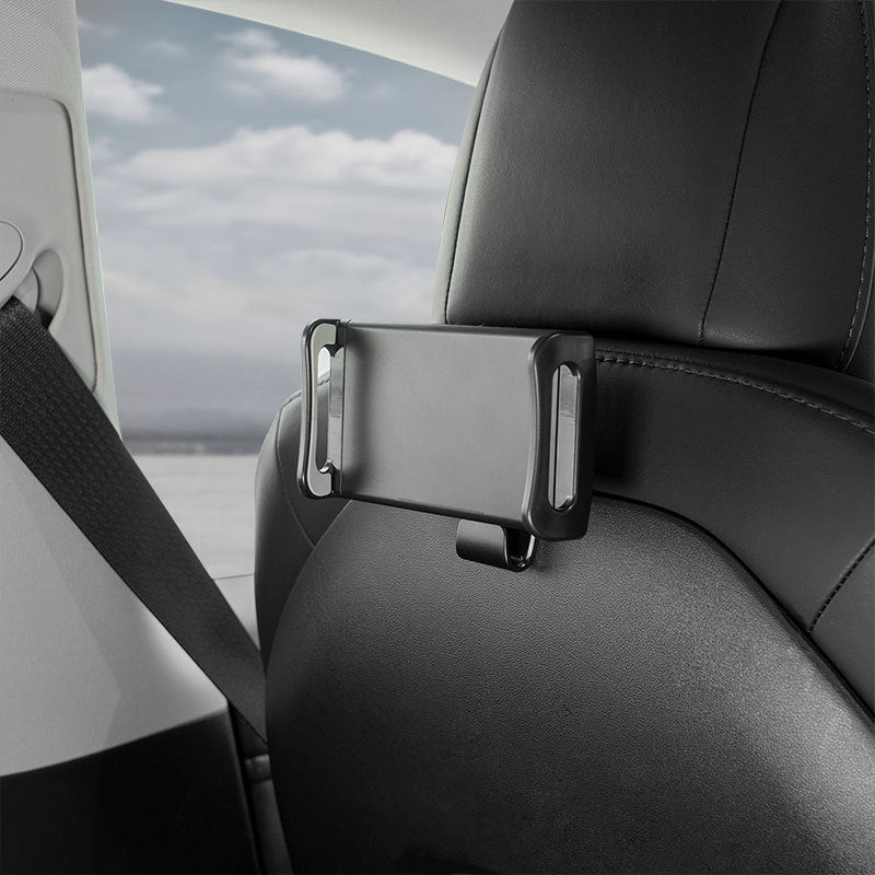 Tesla Model 3/Y Headrest Tablet & Phone Mount – 360° Adjustable Rear Seat Holder | Tesery