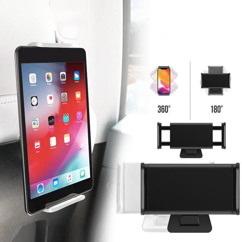 Tesla Model 3/Y Headrest Tablet & Phone Mount – 360° Adjustable Rear Seat Holder | Tesery