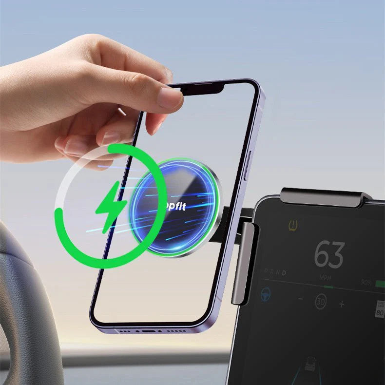 Levitation Magnetic Phone Holder for Tesla Model 3 Highland & Model Y | 15W Fast Wireless Charging Mount