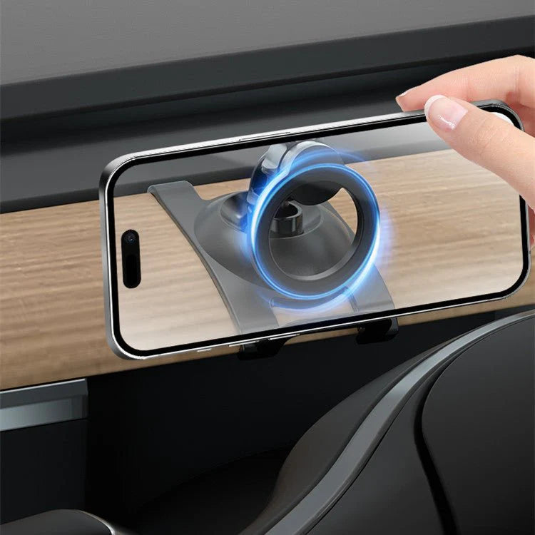Magnetic Phone Holder Mount for Tesla Model 3 Highland & Model Y Juniper (2024+) – Strong Magnetic Dashboard Mount, 360° Adjustable Car Phone Holder