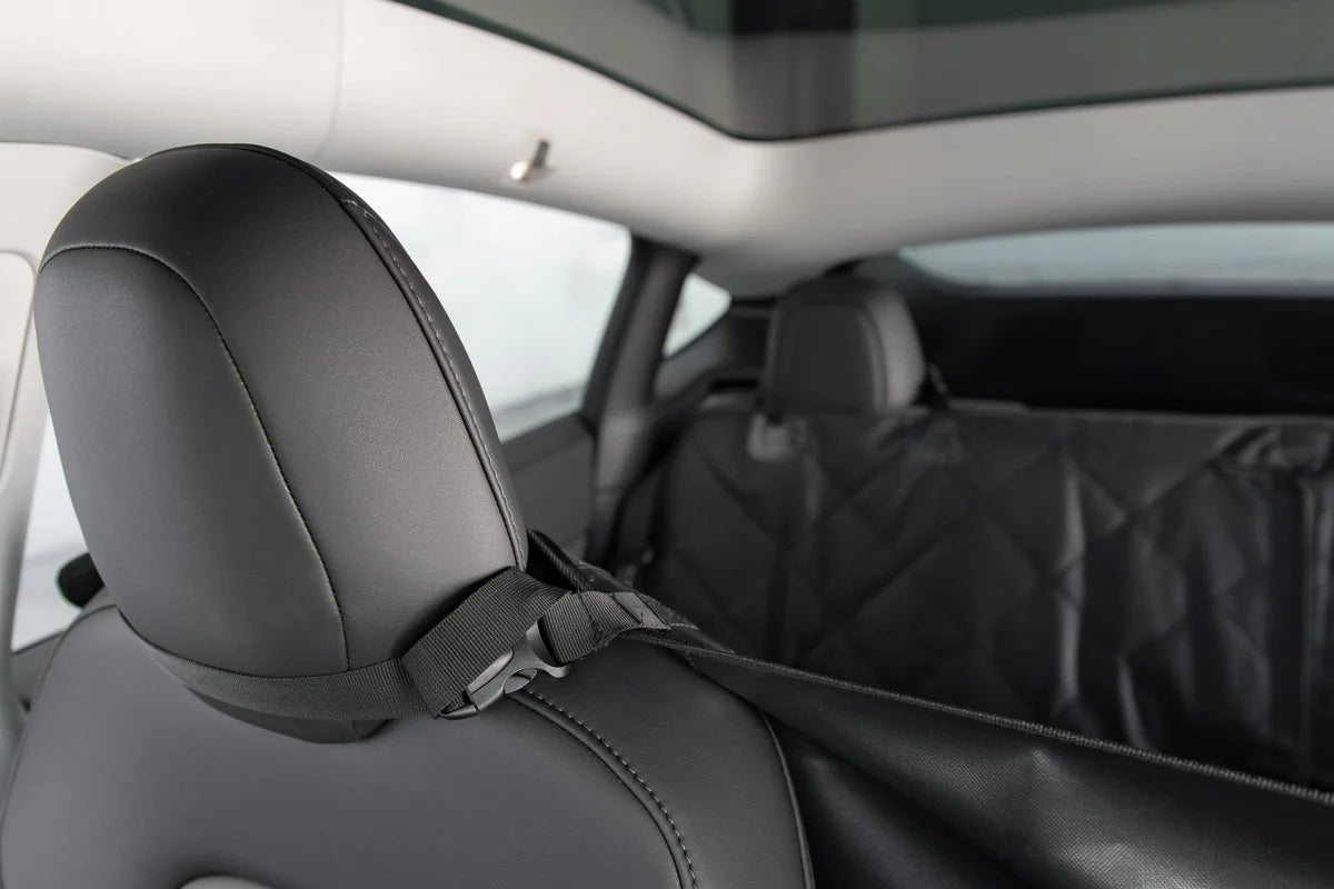 Rear Seat Pet Cover for Tesla Model 3, Model Y, Model S & Model X – Waterproof Back Seat & Floor Protector with Seat Belt Access