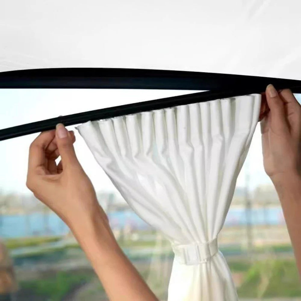 Tesla Model 3 & Model Y Side Window Sunshades (4PCS) – Adjustable Cold-Feel Ice Silk, UV Protection & Privacy