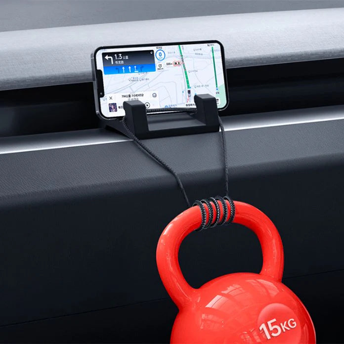 Silicone Phone Holder for Tesla Model 3 Highland & Model Y Juniper – Secure, Adjustable Dashboard Mount
