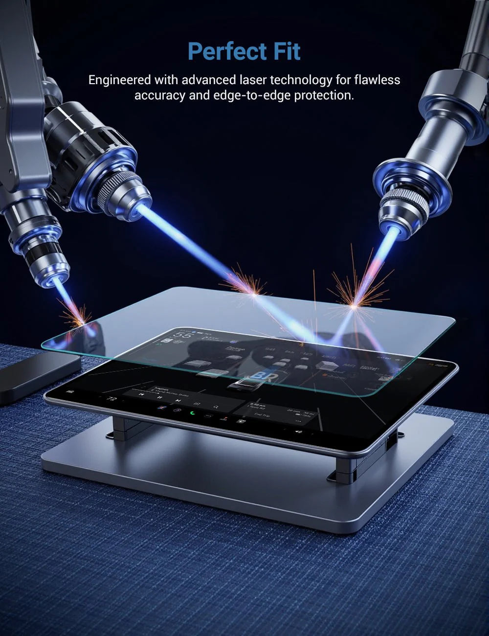 9H Tempered Glass Screen Protector for Tesla Model 3 & Model Y (Anti-Glare, HD Touch, Scratch Resistant)