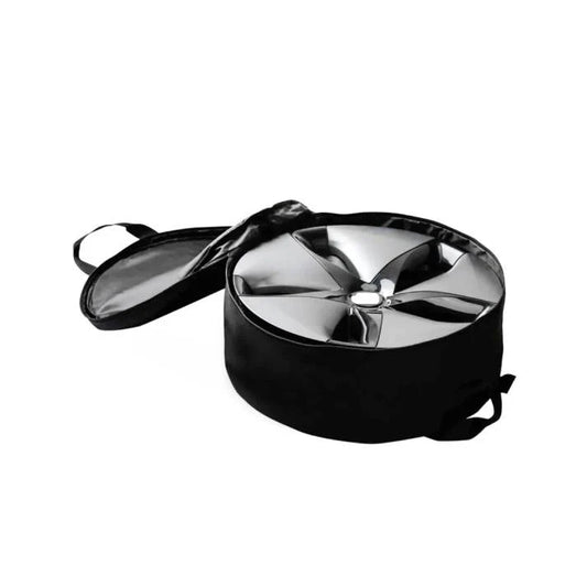 18” & 19” Wheel Cover Storage Bag for Tesla Model 3/Y (2017–Present) – Waterproof Hub Cap Carrying Case with 4 Compartments & Handle