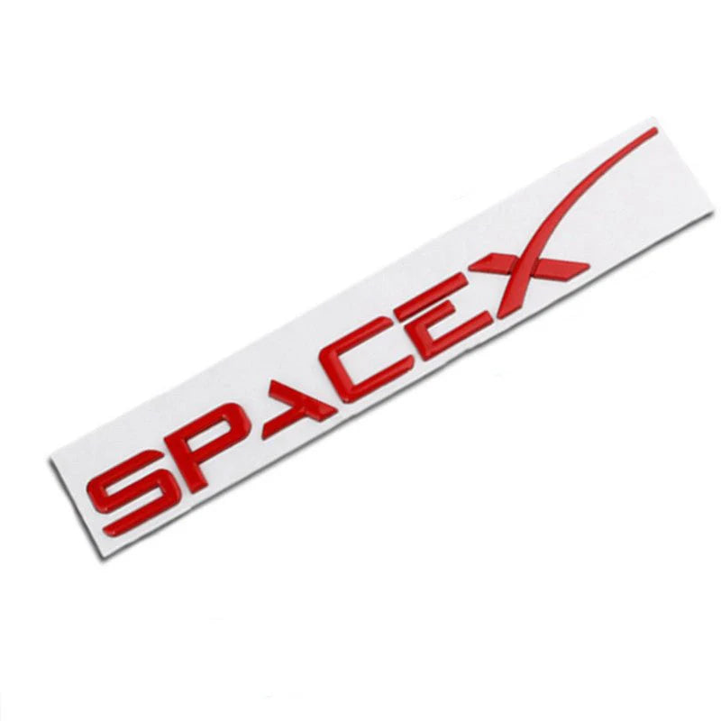 3D Metal SpaceX Emblem Trunk Badge for Tesla Model 3/Y/S/X – Premium Rear Letter Sticker with Strong 3M Adhesive