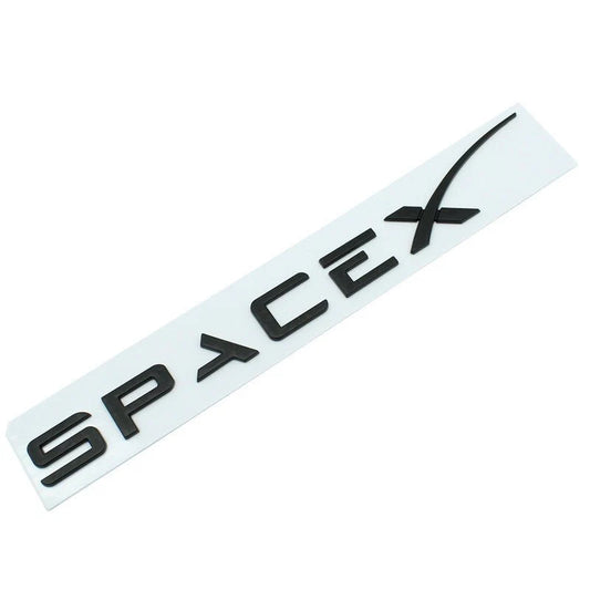3D Metal SpaceX Emblem Trunk Badge for Tesla Model 3/Y/S/X – Premium Rear Letter Sticker with Strong 3M Adhesive