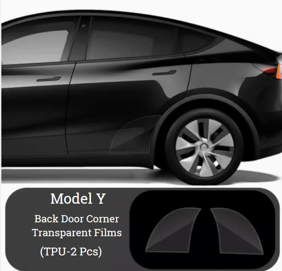 Back Door Corner Paint Protection Film Kit for Tesla Model 3 & Model Y (Self-Healing TPU Protective Film)