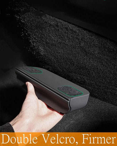 Backseat Silicone Storage Box for Tesla Model 3 & Model Y – Multifunctional Flocked Organizer with Secure Velcro Design