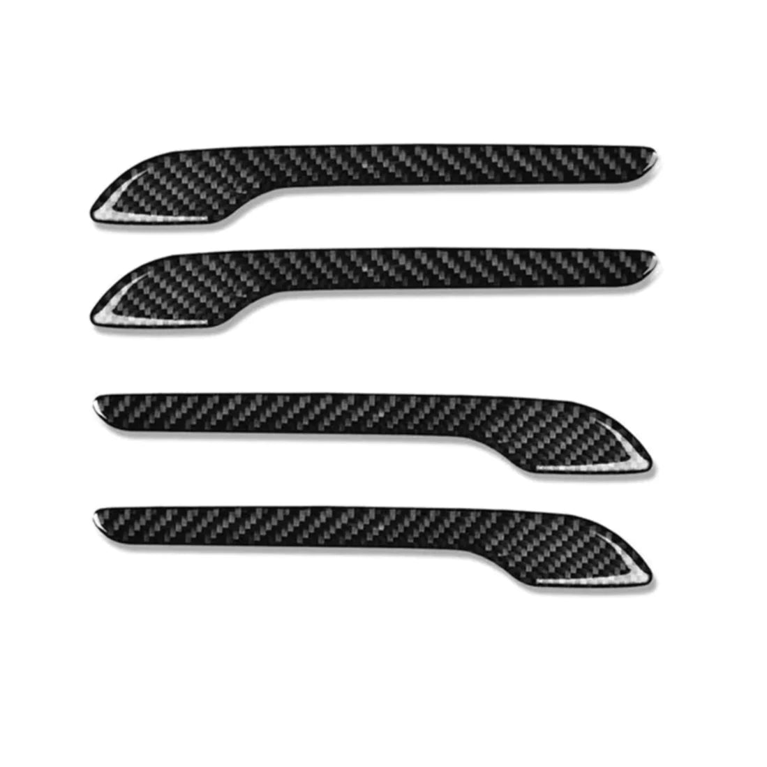 Real Carbon Fiber Door Handle Cover Trim for Tesla Model 3 & Model Y (Glossy/Matte Finish, 4PCS Set)