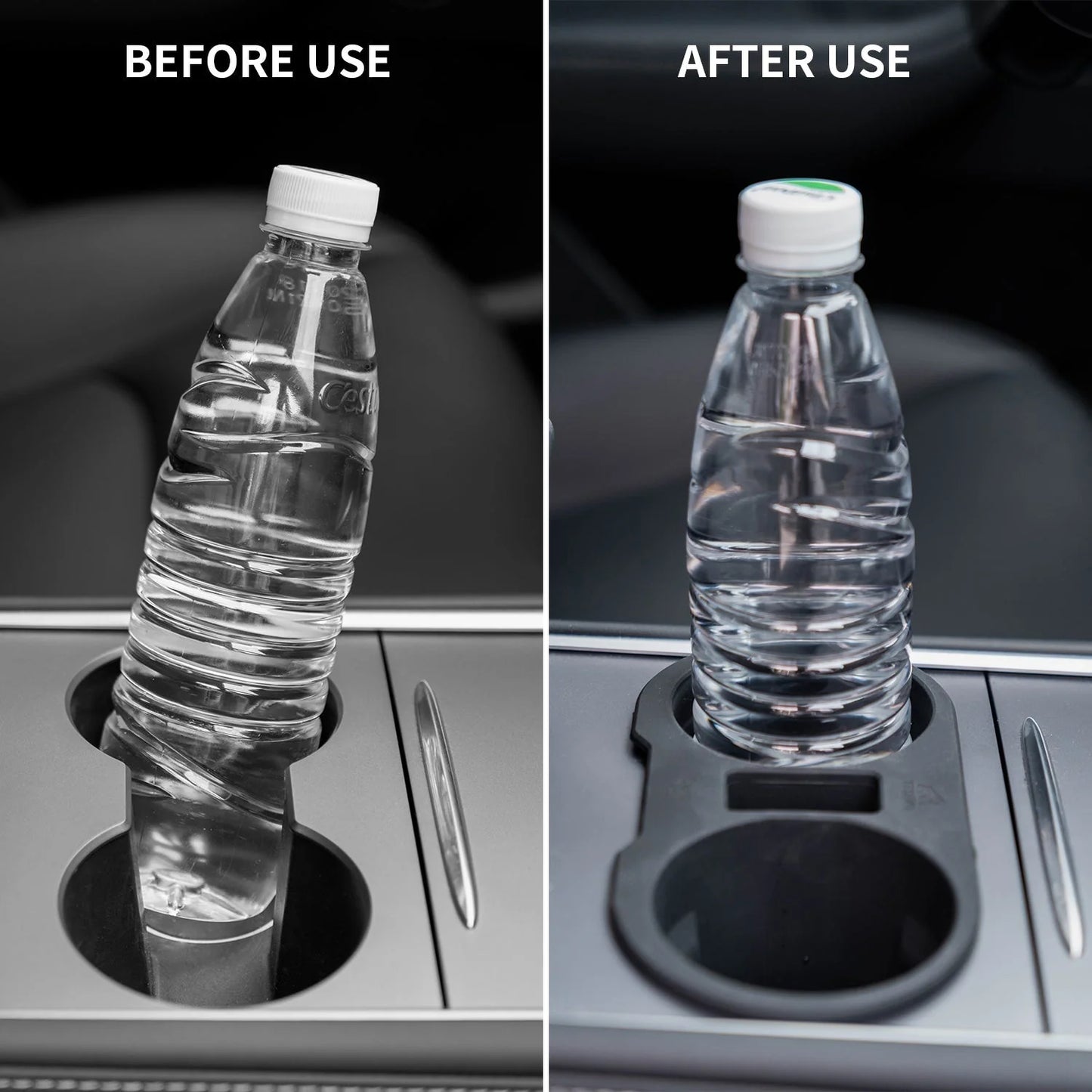 X-Auto Center Console Cup Holder Organizer for Tesla Model 3 & Model Y (2021-Present) – Non-Slip Silicone Car Insert with Multifunction Storage