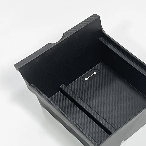 X-Aoto Center Console Organizer Tray for Tesla Model 3 & Model Y (2021–2023) – Sliding Storage Box Insert with Anti-Slip Mats & Hidden Compartment