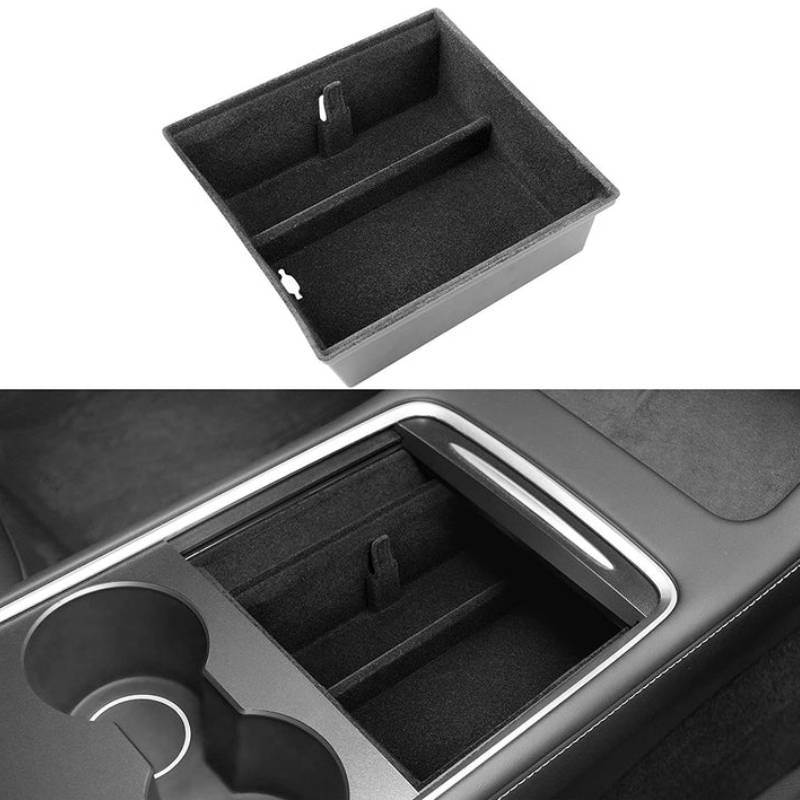 X-Auto Center Console Organizer Tray with Sunglass Holder for Tesla Model 3 (2021–2023.10) & Model Y (2020–Present)