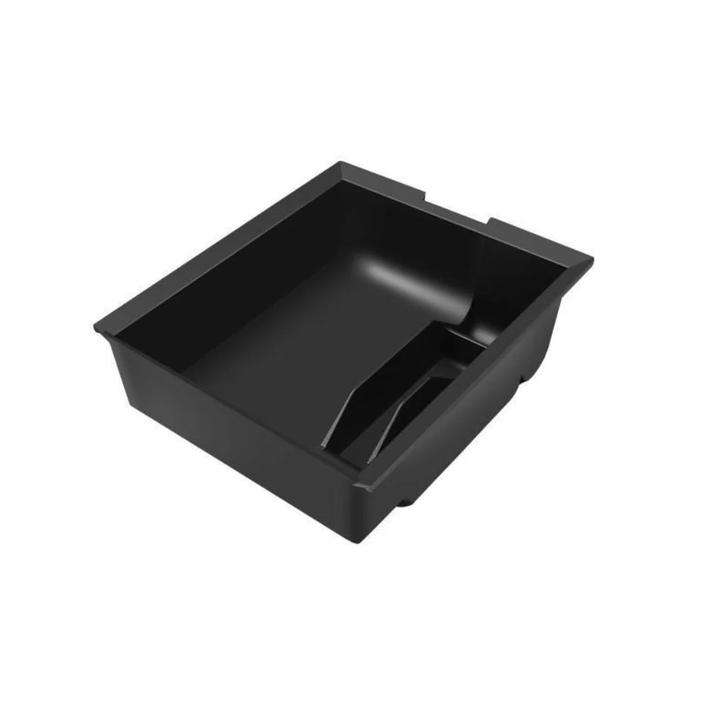 Center Console Storage Organizer Tray for Tesla Model 3 (2021–2023.10) & Model Y (2020–Present), Sliding ABS Flocking Insert Compartment