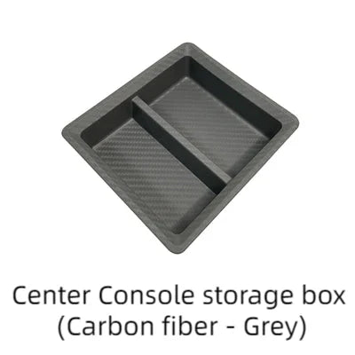 X-Auto Central Control Storage Box for Tesla Model 3 (2021–2023.10) & Model Y (2020–Present) | Hidden Sliding Console Organizer Tray | Flocking, Silicone, or Carbon Fiber Finish