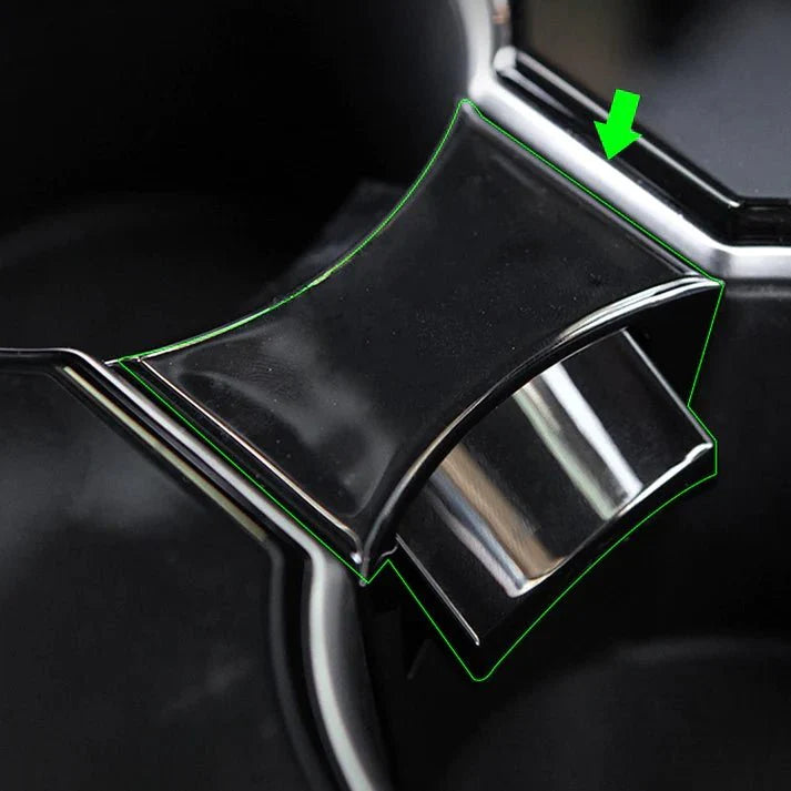 X-Auto Cup Holder Insert Limiter for Tesla Model 3 (2021–2023.10) & Model Y (2020–Present), Anti-Shake Card Slot Stabilizer – ABS Material