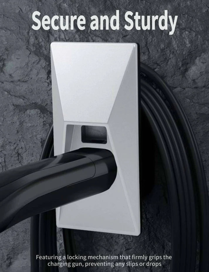 Cybertruck-Inspired Tesla Charger Cable Organizer & Wall Mount Holder for Model 3, Model Y, Model S, Model X