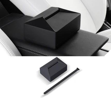 X-Auto Cybertruck-Inspired Tissue Box Holder for Tesla Model 3, Model Y, Model S, Model X – Durable ABS Car Tissue Organizer