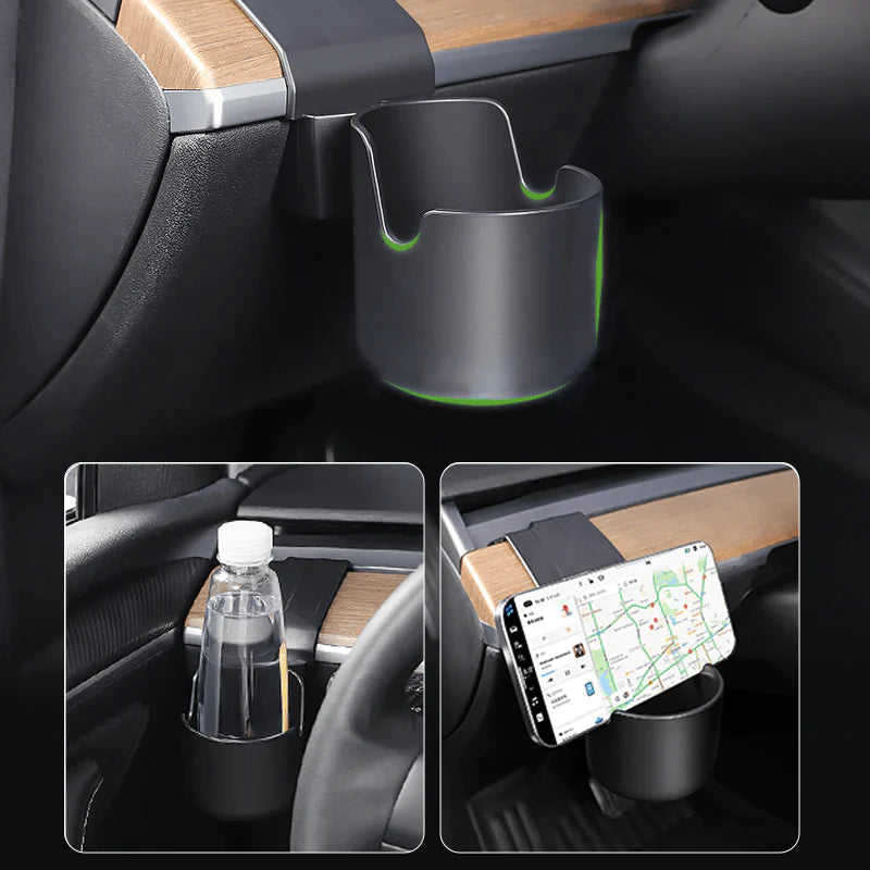 X-Auto Dashboard Cup Holder Organizer for Tesla Model 3 & Model Y (2017–2025) – Custom-Fit Drink and Storage Holder, Easy Installation