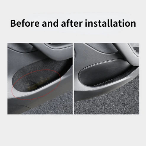 Premium Door Slot Protective Pad for Tesla Model Y 2020–2025 | Nappa Leather Door Storage Liner Inserts