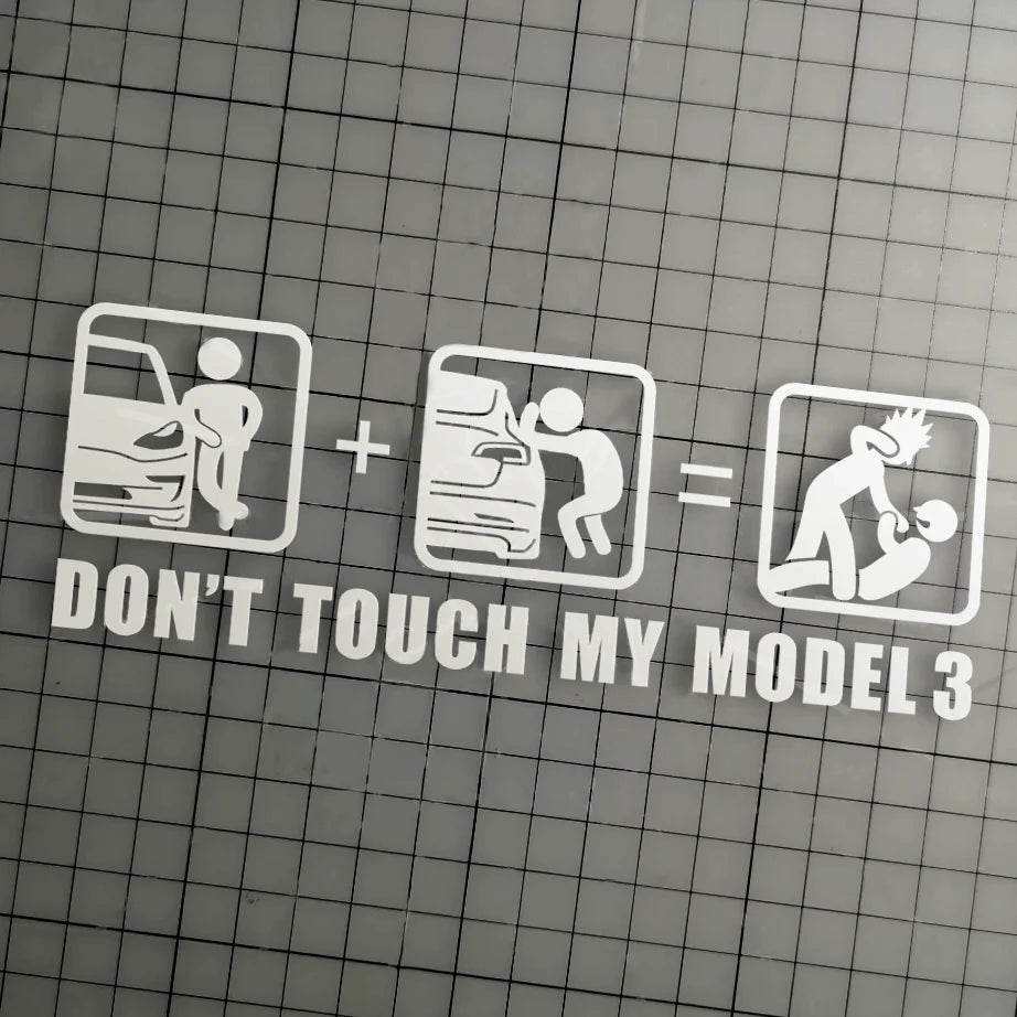 Funny Car Stickers for Tesla Model 3/Y/X/S โ Waterproof & UV-Resistant Decals for Exterior Decoration