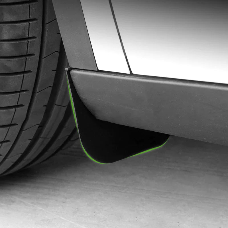 X-Auto Hidden Form Mud Flaps Kit for Tesla Model 3 & Model Y (2017-Present) – Custom TPE Splash Guards, Non-Drill Installation, All-Weather Protection
