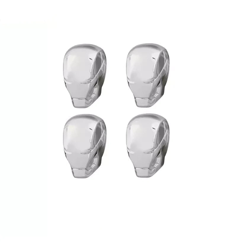 Iron Man Tire Valve Stem Caps for Tesla Model 3/Y/S/X (4pcs) | Zinc Alloy Air Valve Covers | Dustproof, Waterproof, Leak-Proof Wheel Accessories by X-Auto