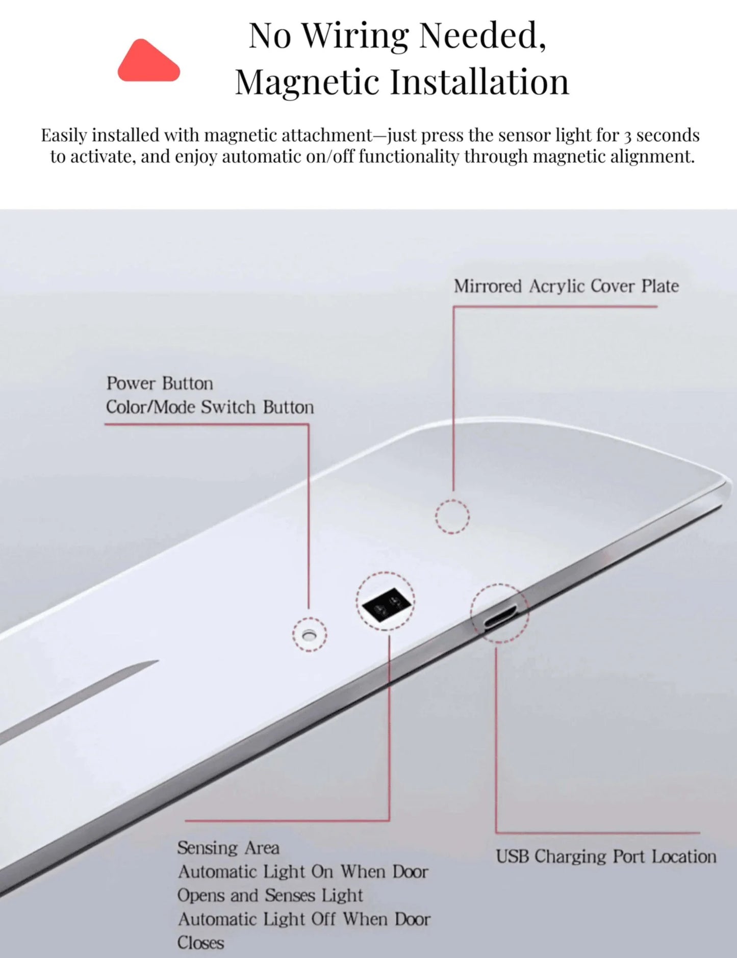 X-Auto LED Welcome Door Sill Protector for Tesla Model 3/Y/S/X (2017–Present), Illuminated Scuff Plate with Magnetic Installation, Rechargeable Silver Mirror Finish (4PCS)
