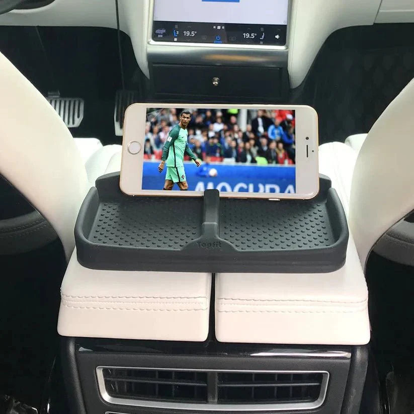 X-Auto Silicone Anti-Slip Phone Pad for Tesla Model 3, Model Y, Model S, Model X – Multi-Functional Dashboard & Armrest Organizer Mat