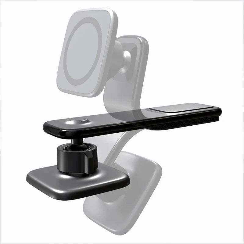 TESEVO Multi-Angle Magnetic Phone Mount for Tesla Model 3/Y — Center-Screen Phone Holder, 360° Rotation, Fold-Away Arm