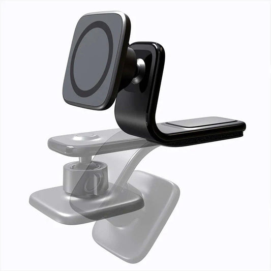 TESEVO Multi-Angle Magnetic Phone Mount for Tesla Model 3/Y — Center-Screen Phone Holder, 360° Rotation, Fold-Away Arm