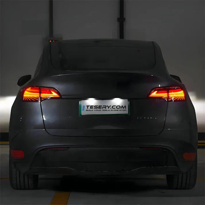 Phantom Sequential LED Tail Lights for Tesla Model 3 & Model Y (2PCS) β Plug & Play Replacement with Dynamic Running Horse Effect