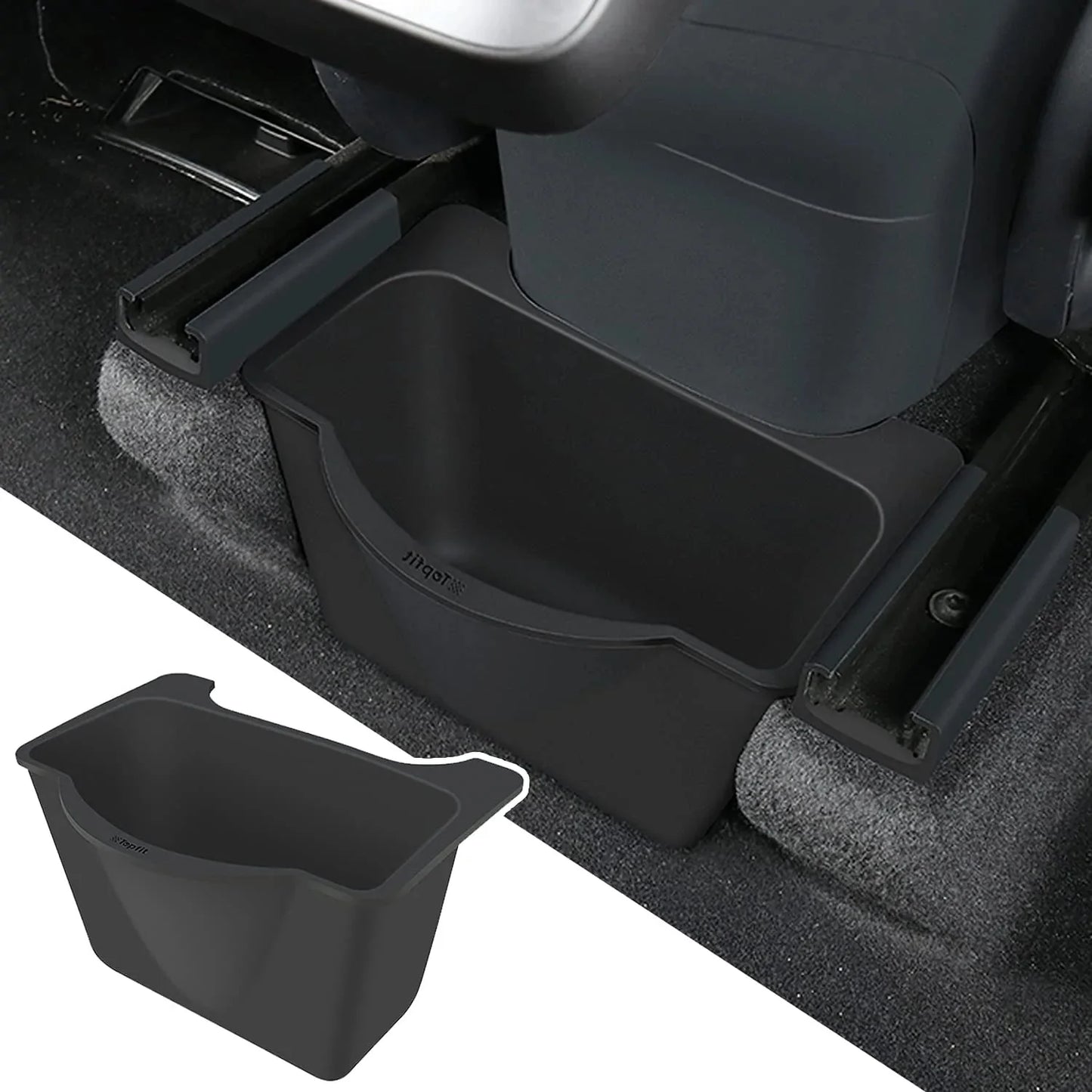 X-Auto Rear Center Console Organizer Storage Box for Tesla Model 3 Highland & Model Y 2020–Present | X-Auto Silicone Backseat Organizer