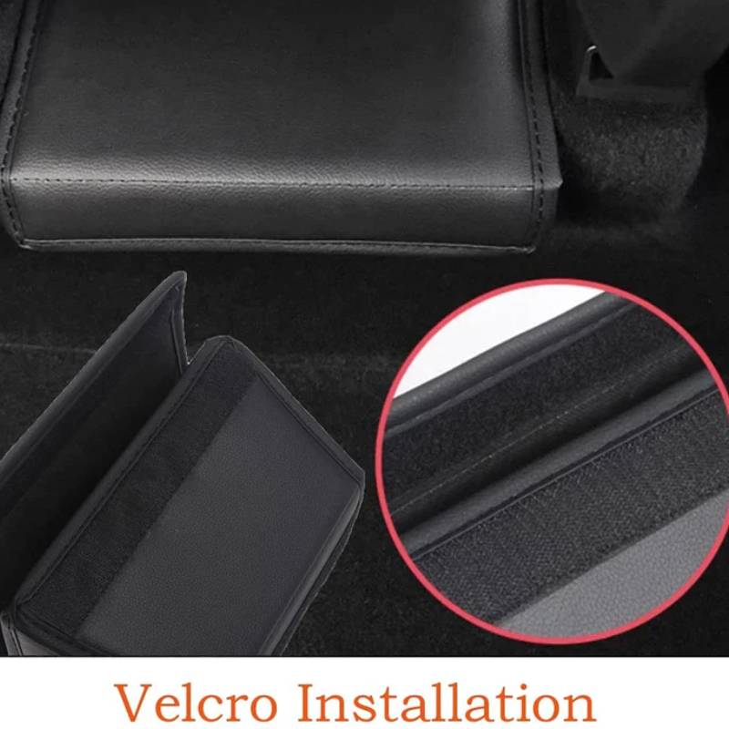 Rear Center Storage Box for Tesla Model Y 2020–2025 | Foldable Leather Organizer Between Rear Seats