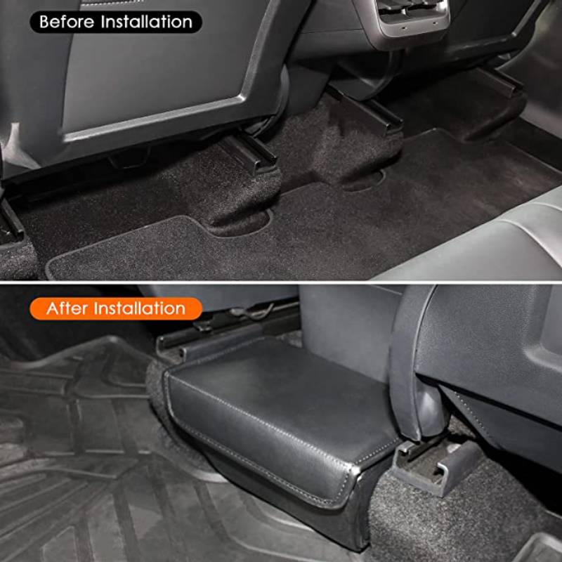 Rear Center Storage Box for Tesla Model Y 2020–2025 | Foldable Leather Organizer Between Rear Seats