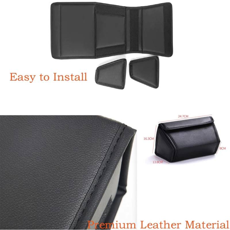 Rear Center Storage Box for Tesla Model Y 2020–2025 | Foldable Leather Organizer Between Rear Seats