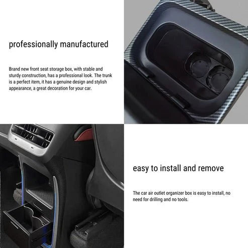 Rear Retrofit Storage Box for Tesla Model Y (2020-2025) – Durable ABS Hidden Organizer, Easy Installation, OEM-Style Fit