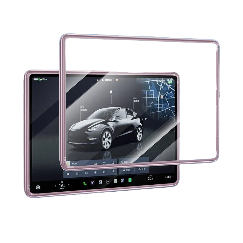 X-Auto 2-in-1 Screen and Bezel Protector for Tesla Model 3 (2017–2023) & Model Y (2020–2024) – Tempered Glass + Edge Cover, Anti-Scratch, Anti-Fingerprint, Easy Install