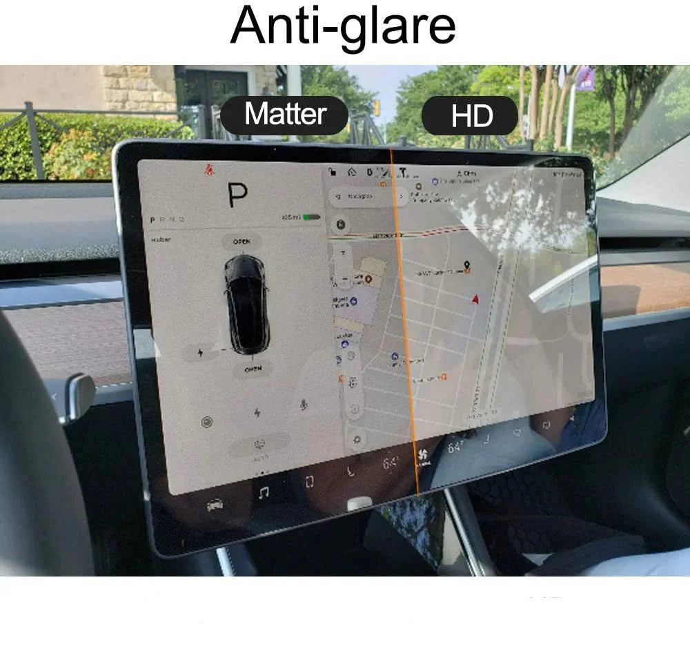 X-Auto Tempered Glass Screen Protector for Tesla Model 3 (2017–2023) & Model Y (2021–Present), 15-Inch HD Anti-Glare, Anti-Fingerprint, 9H Hardness Tempered Film