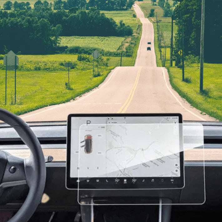 X-Auto Tempered Glass Screen Protector for Tesla Model 3 (2017–2023) & Model Y (2021–Present), 15-Inch HD Anti-Glare, Anti-Fingerprint, 9H Hardness Tempered Film