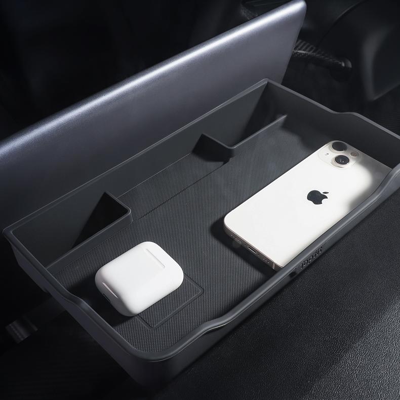 X-Auto Rear Screen ETC Storage Box for Tesla Model 3/Y – Eco-Friendly Silicone, Magnetic Card Holder, Easy Install
