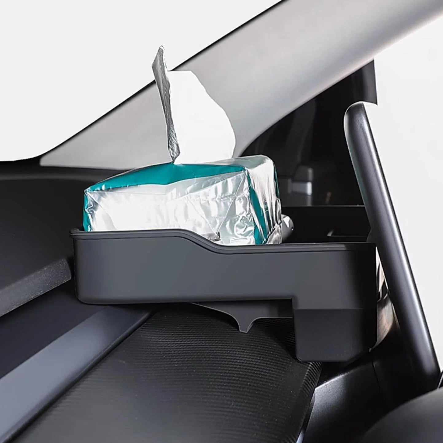 X-Auto Rear Screen ETC Storage Box for Tesla Model 3/Y – Eco-Friendly Silicone, Magnetic Card Holder, Easy Install