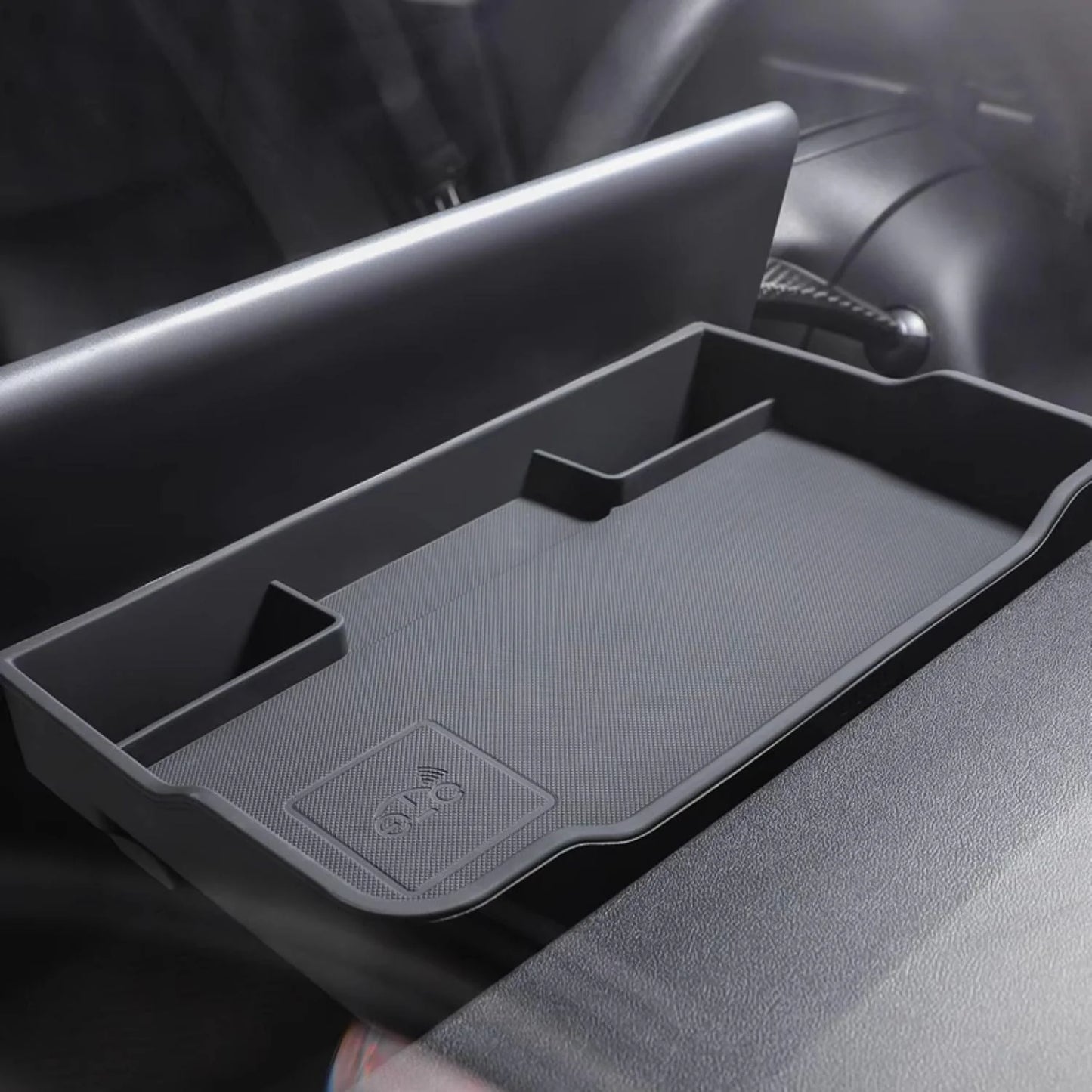 X-Auto Rear Screen ETC Storage Box for Tesla Model 3/Y – Eco-Friendly Silicone, Magnetic Card Holder, Easy Install