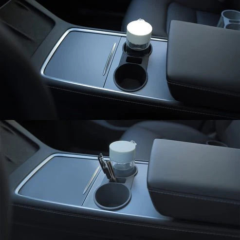 X-Auto Silicone Cup Holder Insert for Tesla Model 3 (2021–2023.10) & Model Y (2020–Present) – Noise-Free, Heat-Resistant, Soft-Touch Interior Organizer