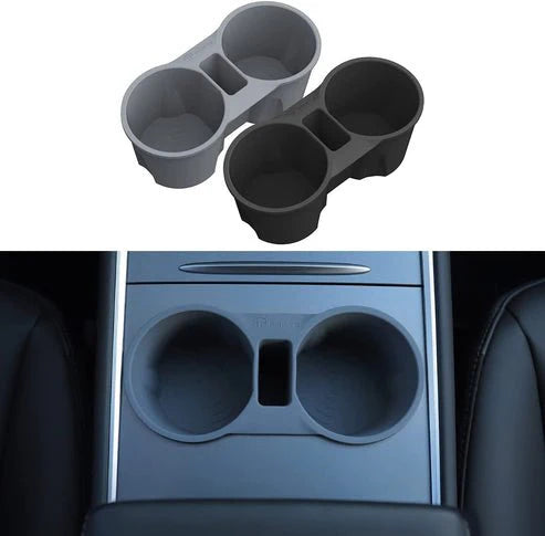 X-Auto Silicone Cup Holder Insert for Tesla Model 3 (2021–2023.10) & Model Y (2020–Present) – Noise-Free, Heat-Resistant, Soft-Touch Interior Organizer